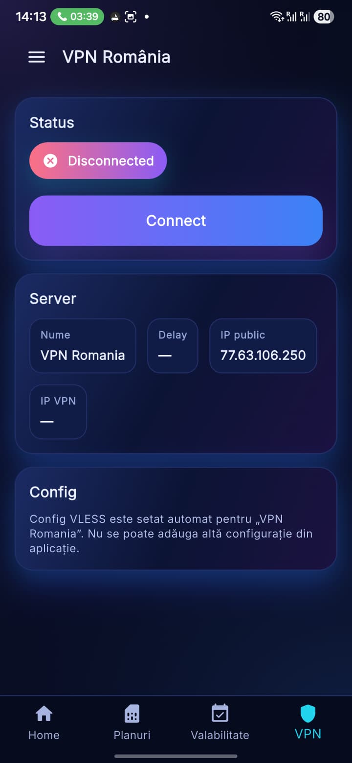 Screenshot aplicație eSIM Nelimitat 1